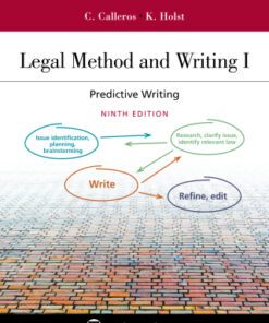 Legal Method and Writing I: Predictive Writing 9e 9th Edition - Original PDF