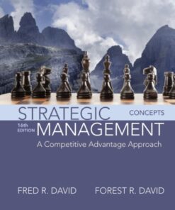 Strategic Management: A Competitive Advantage Approach, Concepts 16th Edition - Original PDF