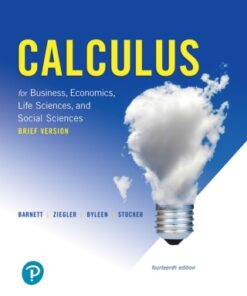 Calculus for Business, Economics, Life Sciences, and Social Sciences, Brief Version 14th Edition - Original PDF
