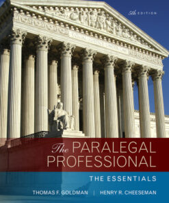 Paralegal Professional: The Essentials 5th Edition - Original PDF