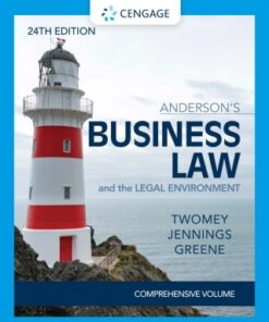 Anderson's Business Law & The Legal Environment - Comprehensive Edition 24th Edition 24e - Original PDF