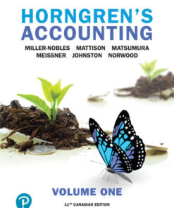 Horngren's Accounting, Volume 1 (Canadian Edition) 11th Edition - Original PDF