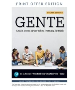 Gente: A task-based approach to learning Spanish 4th Edition - Original PDF