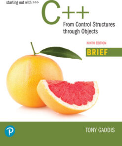 Starting Out with C++: From Control Structures through Objects (Brief Edition) 9th Edition - Original PDF