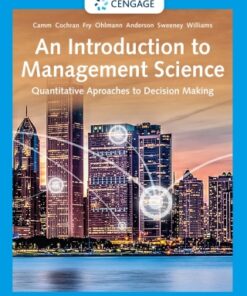 An Introduction to Management Science: Quantitative Approaches to Decision Making 16th Edition - Original PDF