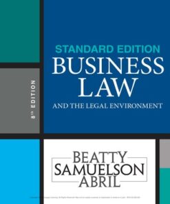 Business Law and the Legal Environment, Standard Edition 8th Edition - Original PDF