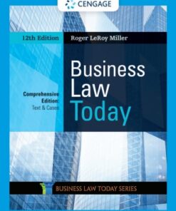 Business Law Today, Comprehensive 12th Edition - Original PDF