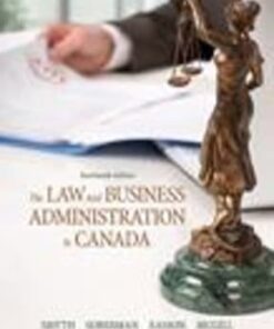 The Law and Business Administration in Canada 14th edition - Original PDF