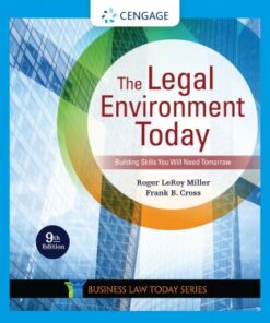 The Legal Environment Today 9th Edition - Original PDF