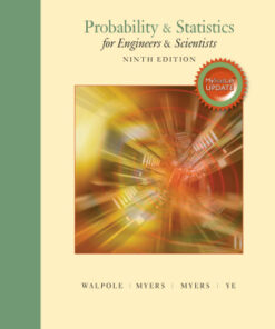 Probability & Statistics for Engineers & Scientists, MyLab Statistics Update 9th Edition - Original PDF