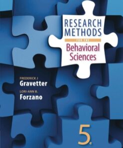 Research Methods for the Behavioral Sciences 5e 5th Edition - Original PDF