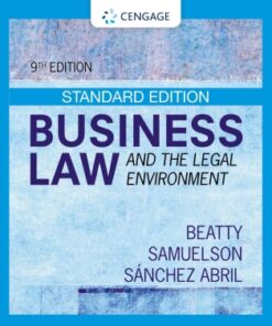 Business Law and the Legal Environment, Standard Edition 9th Edition - Original PDF