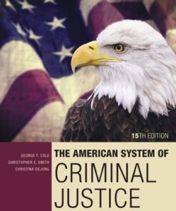 The American System of Criminal Justice 15th Edition - Original PDF