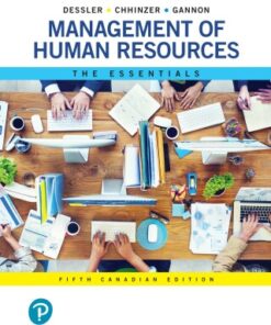 Management of Human Resources, The Essentials (Canadian Edition) 5th Edition - Original PDF
