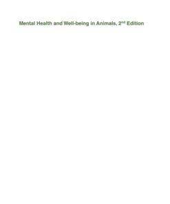 Mental Health and Well-being in Animals 2nd Edition - Original PDF
