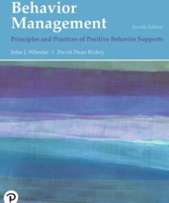 Behavior Management: Principles and Practices of Positive Behavior Supports 4th Edition - Original PDF