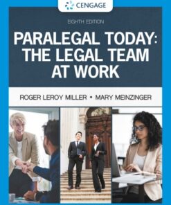 Paralegal Today: The Legal Team at Work 8th Edition - Original PDF