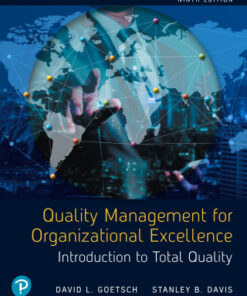 Quality Management for Organizational Excellence: Introduction to Total Quality 9th Edition - Original PDF