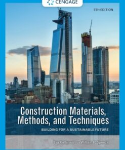 Construction Materials, Methods and Techniques: Building for a Sustainable Future 5th Edition - Original PDF