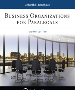Business Organizations for Paralegal 8th Edition - Original PDF
