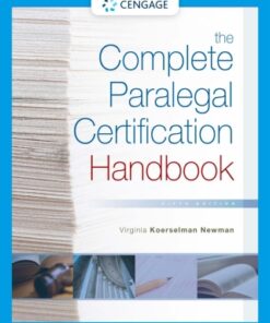 The Complete Paralegal Certification Handbook 5th Edition - Original PDF