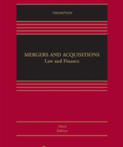Mergers and Acquisitions: Law and Finance 3rd edition - Original PDF