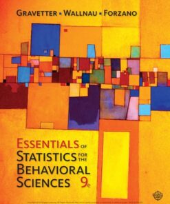 Essentials of Statistics for The Behavioral Sciences 9th Edition - Original PDF