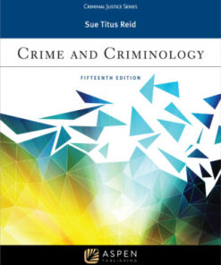 Crime and Criminology 15th Edition - Original PDF