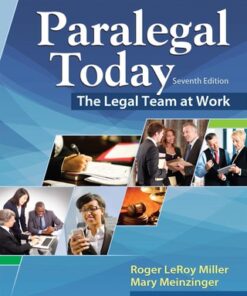 Paralegal Today: The Legal Team at Work 7th Edition - Original PDF