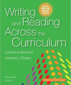 Writing and Reading Across the Curriculum, MLA Update Edition 13th edition - Original PDF
