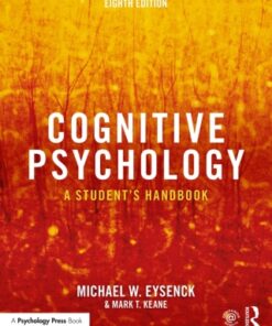 Cognitive Psychology: A Student's Handbook 8th Edition - Original PDF