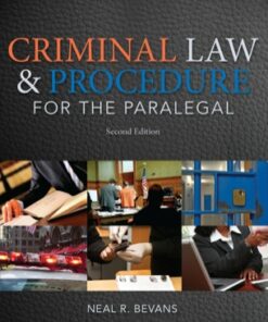 Criminal Law and Procedure for the Paralegal 2nd Edition - Original PDF