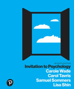 Invitation to Psychology 7th Edition - Original PDF