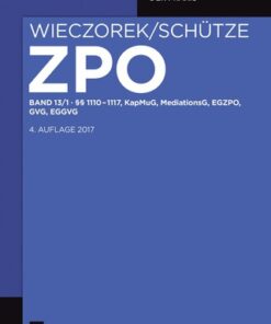 §§ 1110-1117, KapMuG, MediationsG, EGZPO, GVG, EGGVG 4th Edition - Original PDF