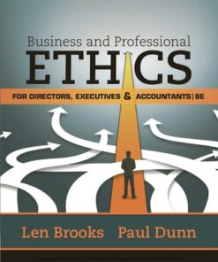 Business & Professional Ethics for Directors, Executives & Accountants 8th Edition - Original PDF