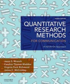 Quantitative Research Methods for Communication: A Hands-On Approach 4th Edition - Original PDF