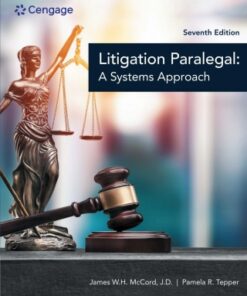 The Litigation Paralegal: A Systems Approach 7th Edition - Original PDF