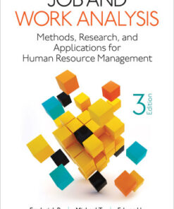 Job and Work Analysis: Methods, Research, and Applications for Human Resource Management 3rd Edition - Original PDF