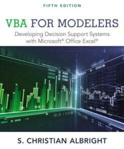 VBA for Modelers: Developing Decision Support Systems with Microsoft Office Excel 5th Edition - Original PDF