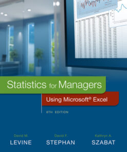Statistics for Managers Using Microsoft Excel 8th Edition - Original PDF