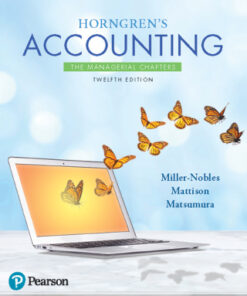 Horngren's Accounting 12th Edition The Managerial Chapters - Original PDF