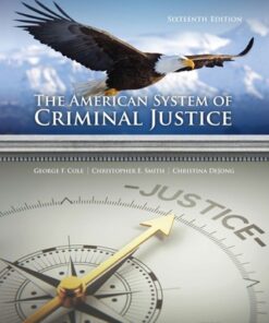 The American System of Criminal Justice 16e 16th Edition - Original PDF