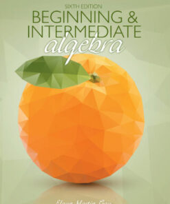 Beginning & Intermediate Algebra 6th Edition - Original PDF