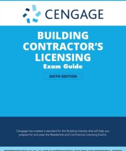 Cengage Building Contractor's Licensing Exam Guide: Based on the 2021 IRC & IBC 6th Edition - Original PDF